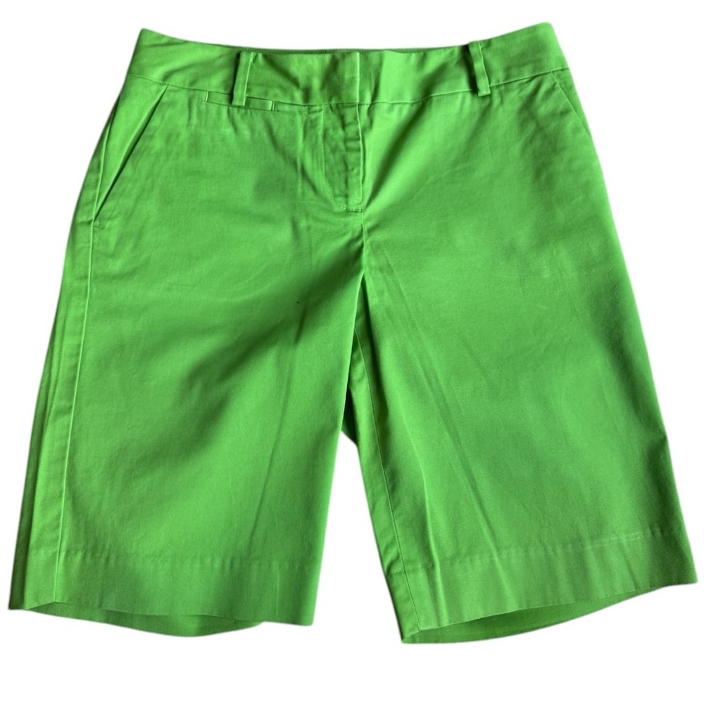 🩳 Talbots Bermuda Shorts Green With Pockets Womens Size 2 Petite